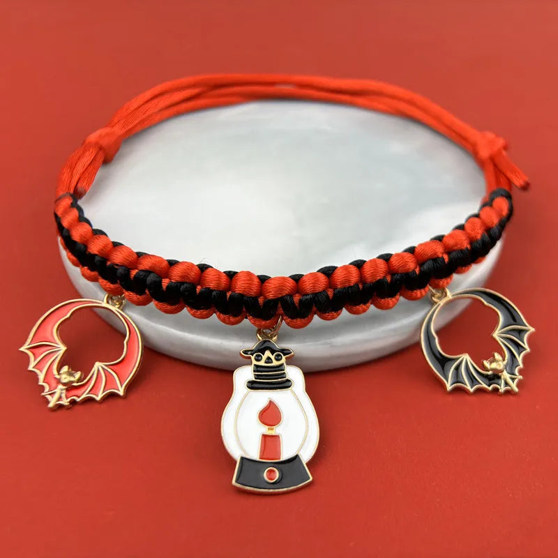 Pet Collar Breakaway Halloween Pet Collar Hand-Woven Dog Cat Pendant Small Dog Collar Halloween Funny Pumpkin Decoration