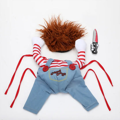 Halloween Pet Cat Dog Clothes Funny Puppy Suspender Jumpsuit Small Large Dog Cosplay Costume Pet Halloween Party Costume