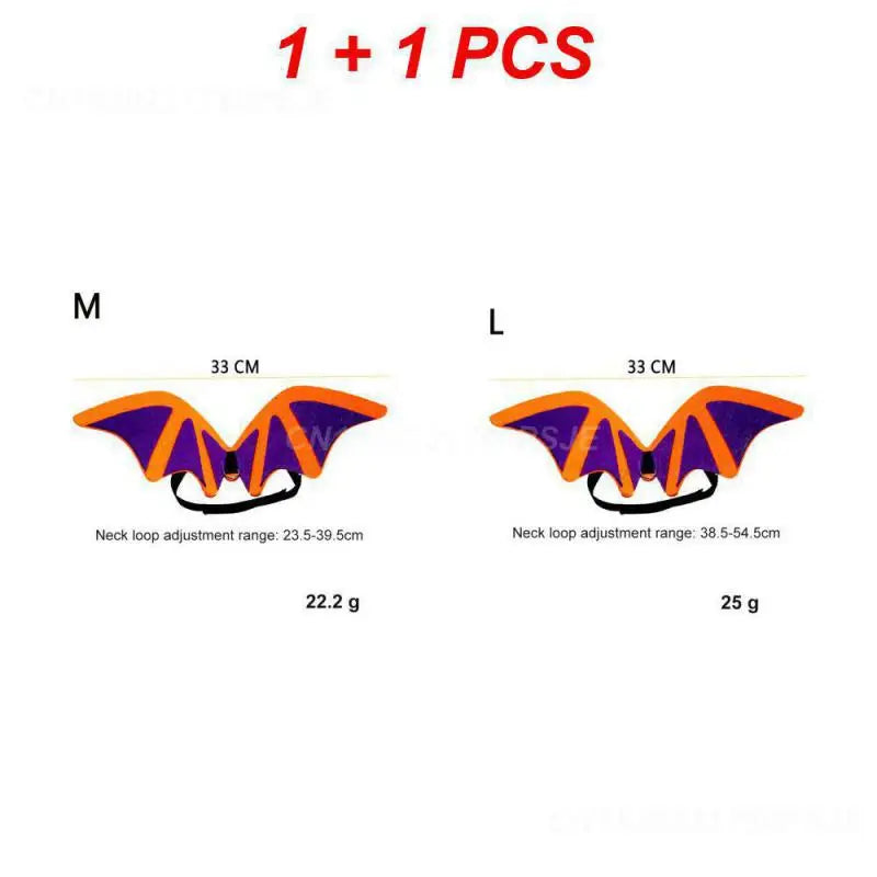 1~4PCS Halloween Adorable Creative Halloween Pet Dress-Up Costume Accessories Pet Bat Must-Have Bat Eye-Catching
