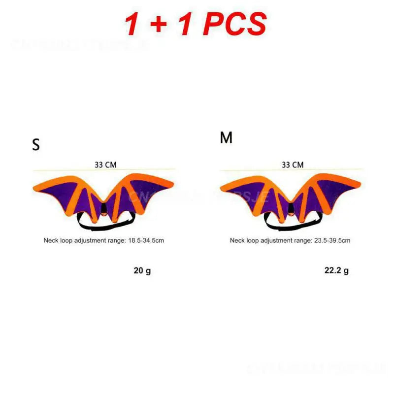 1~4PCS Halloween Adorable Creative Halloween Pet Dress-Up Costume Accessories Pet Bat Must-Have Bat Eye-Catching