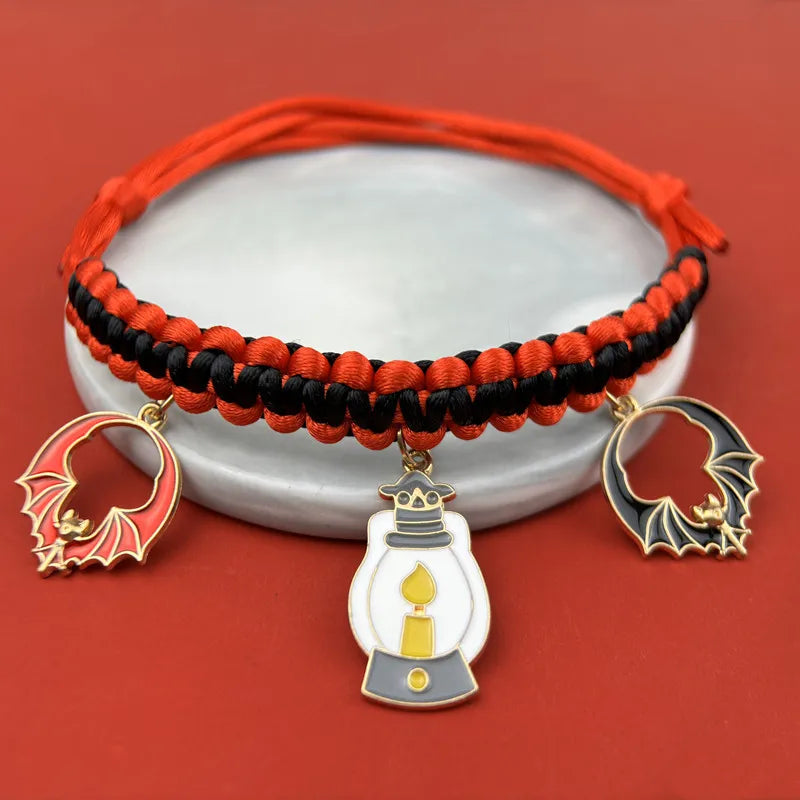 Pet Collar Breakaway Halloween Pet Collar Hand-Woven Dog Cat Pendant Small Dog Collar Halloween Funny Pumpkin Decoration