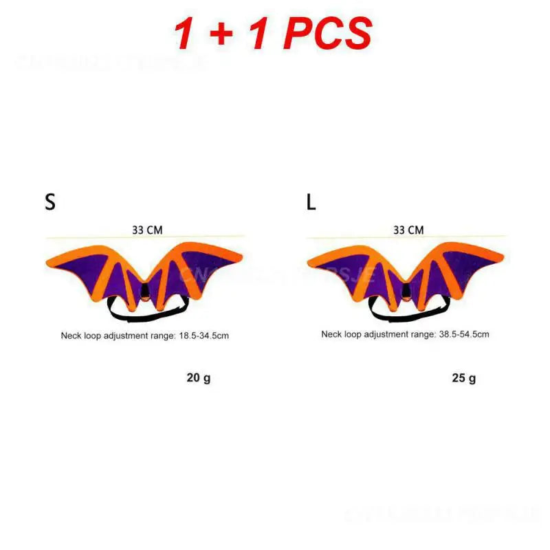 1~4PCS Halloween Adorable Creative Halloween Pet Dress-Up Costume Accessories Pet Bat Must-Have Bat Eye-Catching