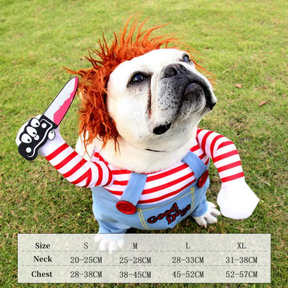 Halloween Pet Cat Dog Clothes Funny Puppy Suspender Jumpsuit Small Large Dog Cosplay Costume Pet Halloween Party Costume