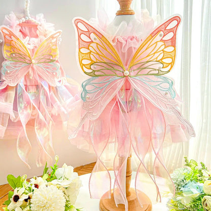 Dog Cat Spring Princess Dress Lace Skirt Pet Clothing Stripe Skirt Puppy Princess Apparel Cute Puppy Clothes Pet Cat Clothes