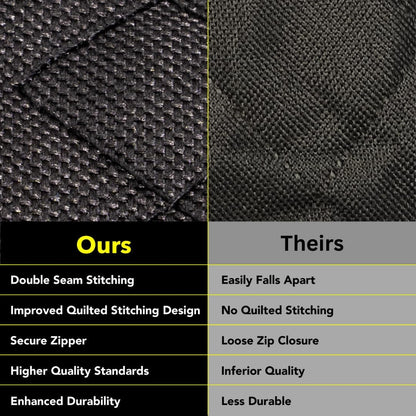 XL Dog Seat Covers Premium Unique Mesh Design & Entire Car Protection-Doors,Headrests & Backseat. Zippered Side Flap, Waterproof Pet Seat Cover + Seat Belt & 2 Headrest Protectors