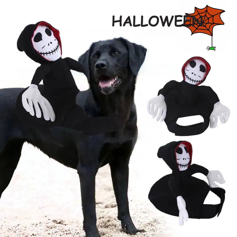 Funny Pet Halloween Costume Horrible Ghost Cosplay Cloth Halloween Party Dress up for Small Medium Large Dog Pet Accessories